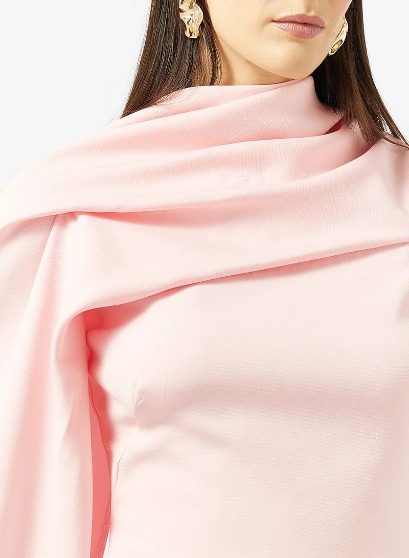 Namshi x  One Shoulder Gown With Trailing Drape for Women | Best Price UAE